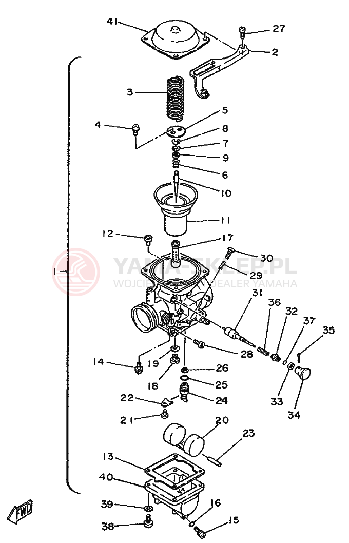 Schemat "Gaźnik" do Yamaha SR250SP