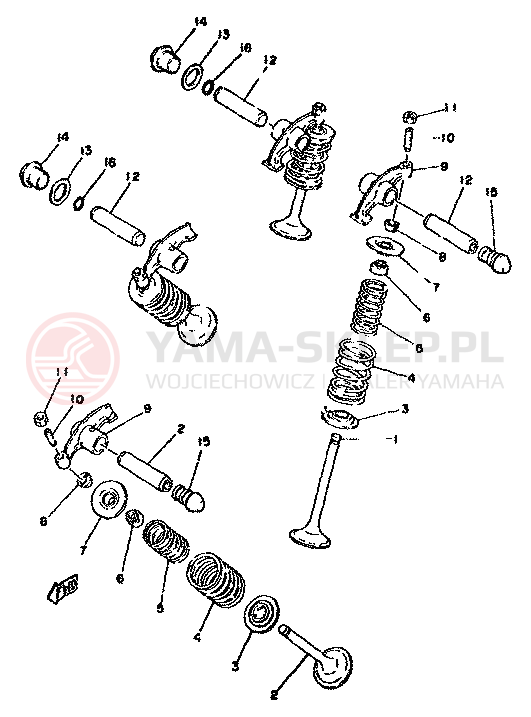 Schemat "zawory" do Yamaha XS400