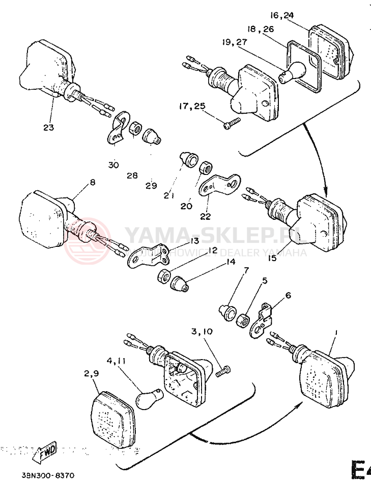 Schemat "cylinder" do Yamaha DT125R