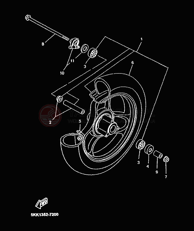 Schemat "Koło przód" do Yamaha NEOS