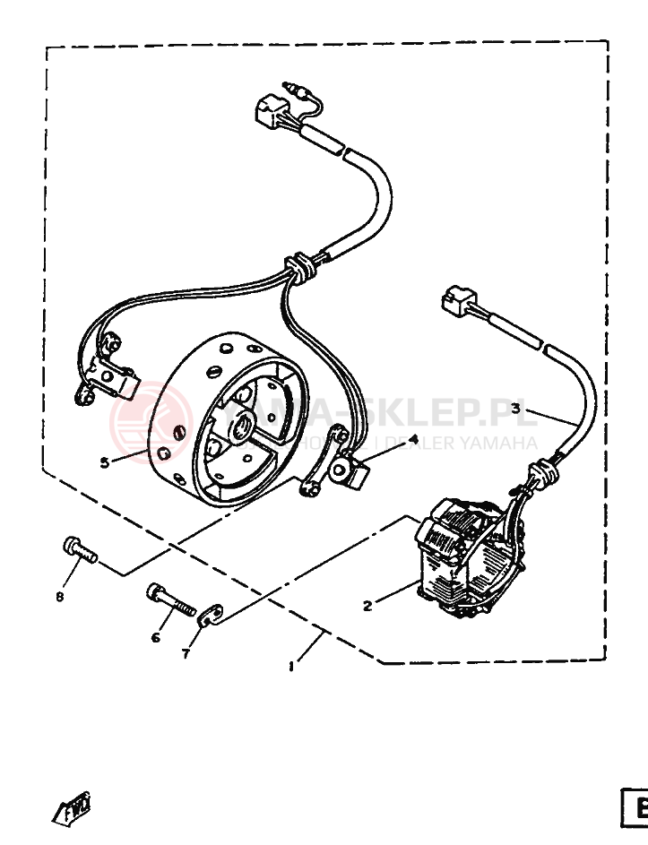Schemat "alternator" do Yamaha SR125