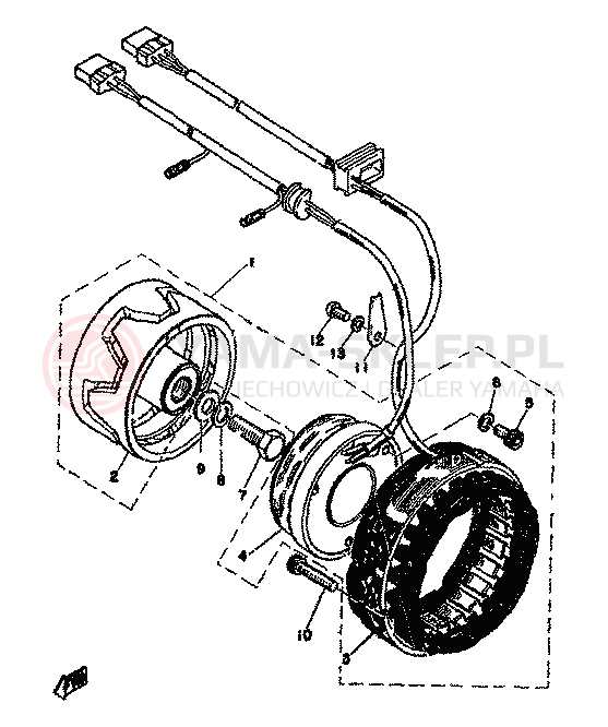 Schemat "prądnica" do Yamaha XS500