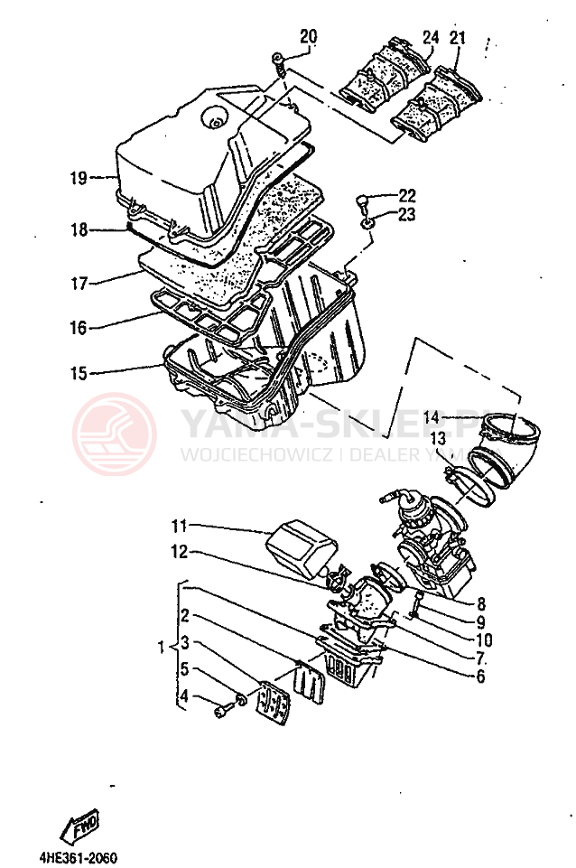 Schemat "Wtrysk paliwa" do Yamaha TZR125