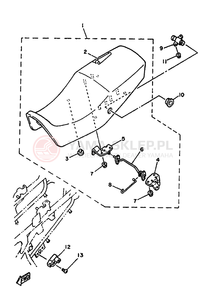 Schemat "siedzenie" do Yamaha TZR125