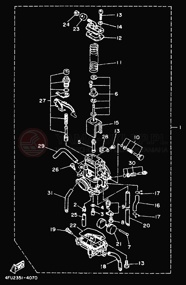 Schemat "Gaźnik" do Yamaha TDR125