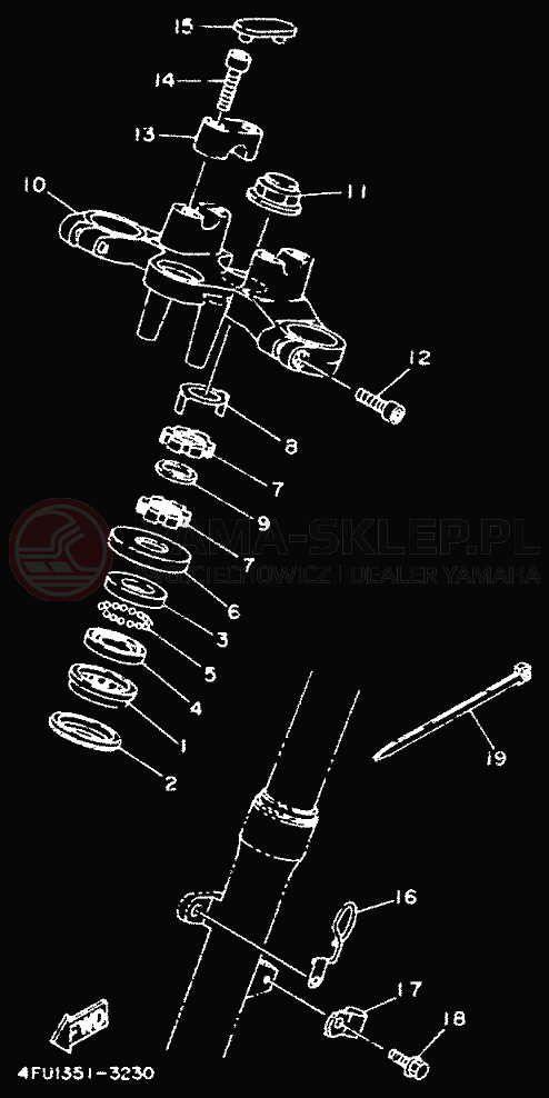 Schemat "Półki zawieszenia" do Yamaha TDR125