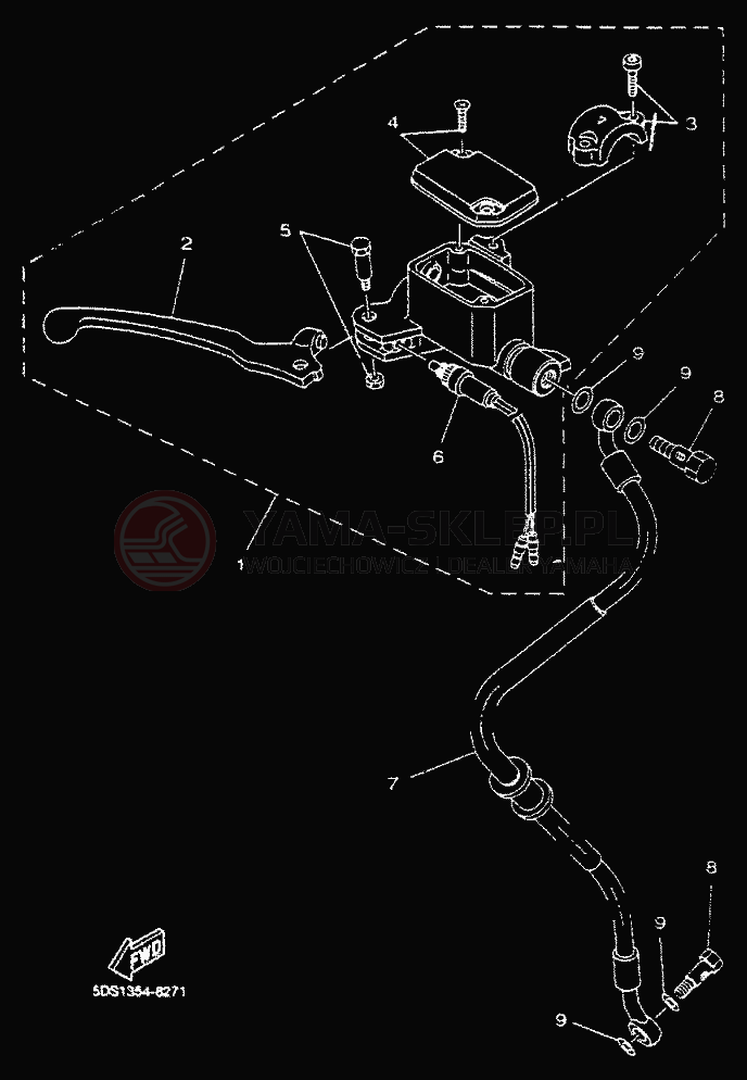 Schemat "CYLINDER MASTER" do Yamaha MAJESTY