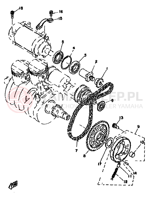 Schemat "rozrusznik" do Yamaha XS500