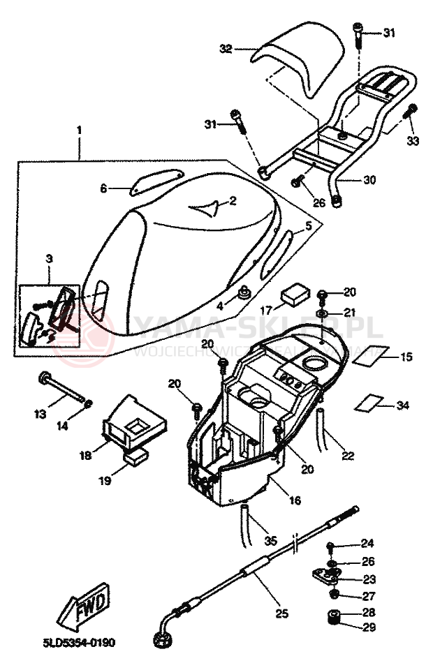 Schemat "SIEDZENIE I NOSIDŁO" do Yamaha WHY