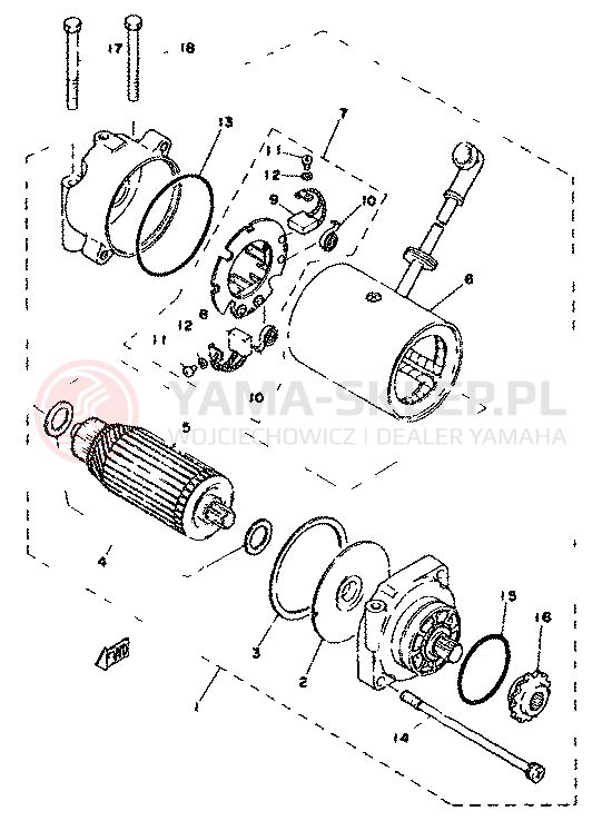 Schemat "rozrusznik" do Yamaha XS250