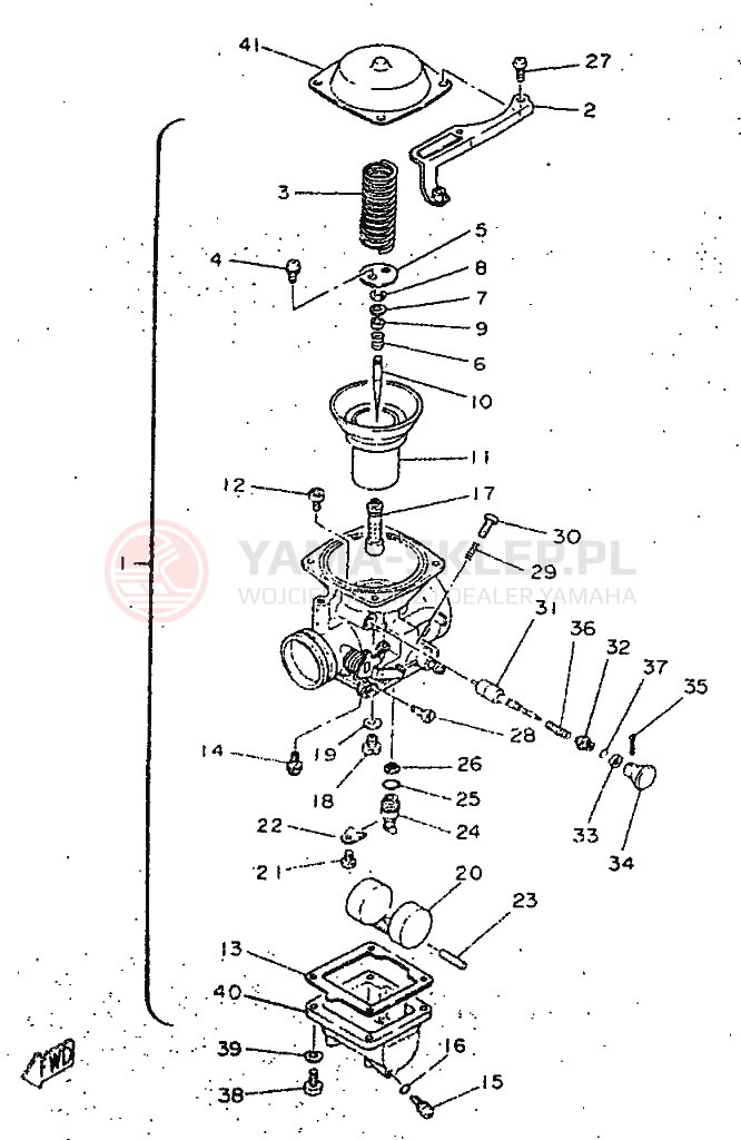 Schemat "Gaźnik" do Yamaha SR250