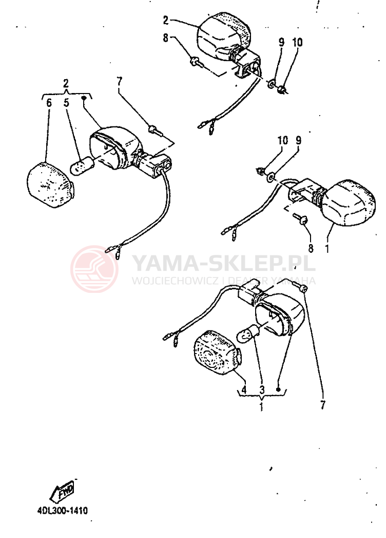 Schemat "kierunkowskazy" do Yamaha TZR125