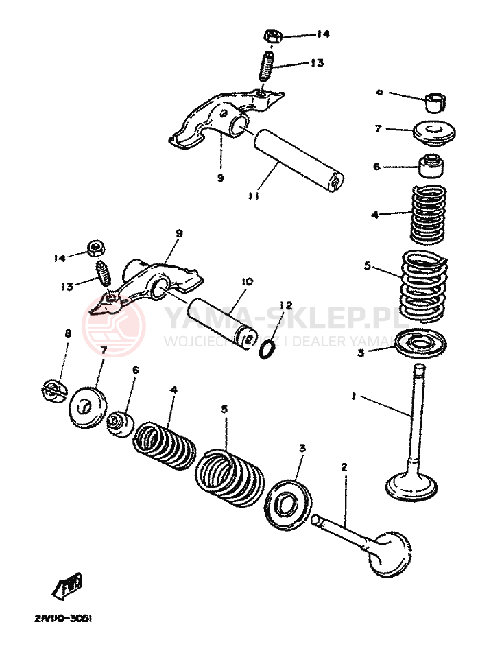 Schemat "zawory" do Yamaha YFM200