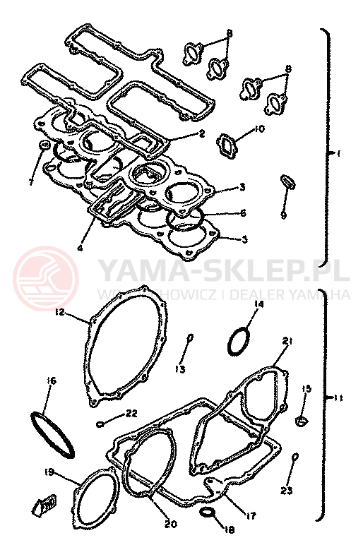 Schemat "Zestaw naprawczy" do Yamaha XJ650