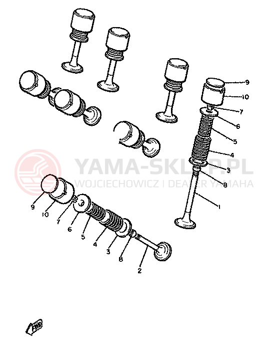 Schemat "zawory" do Yamaha XJ650