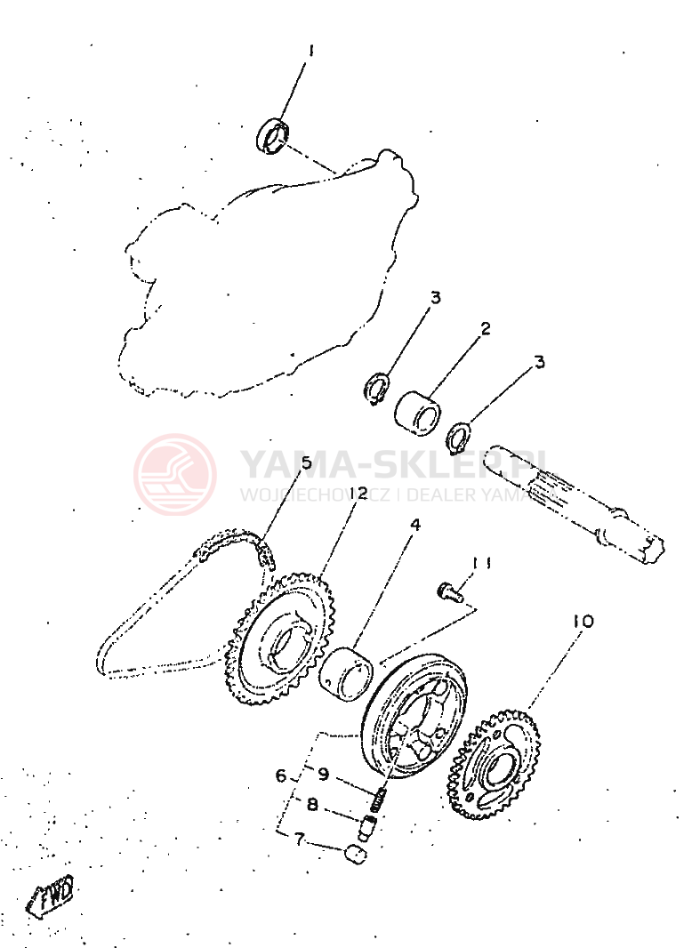 Schemat "rozrusznik" do Yamaha SR250