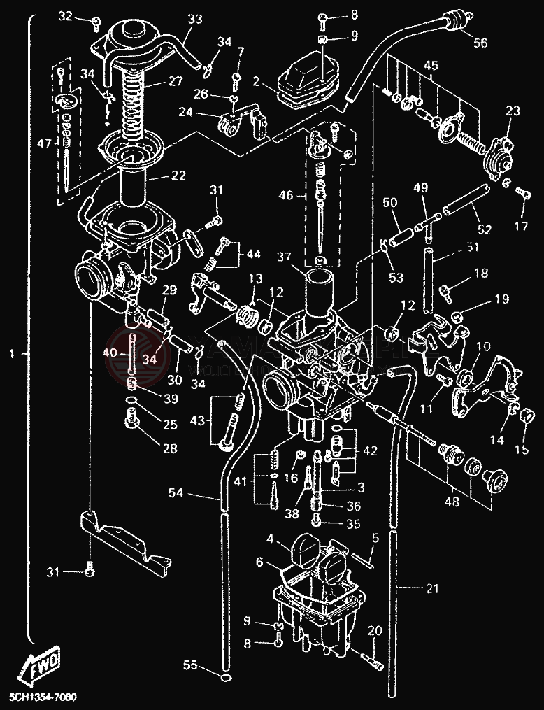Schemat "Gaźnik" do Yamaha TT600R