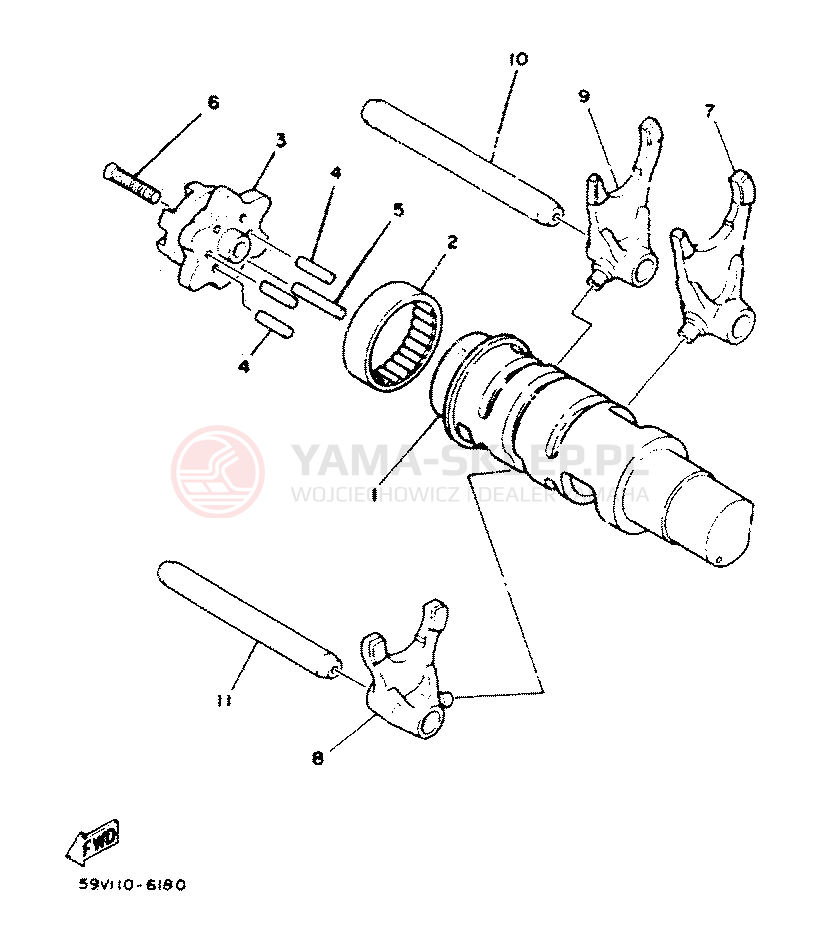 Schemat "Wodziki, automat" do Yamaha YFM225N