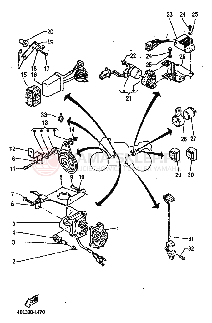 Schemat "układ elektryczny" do Yamaha TZR125