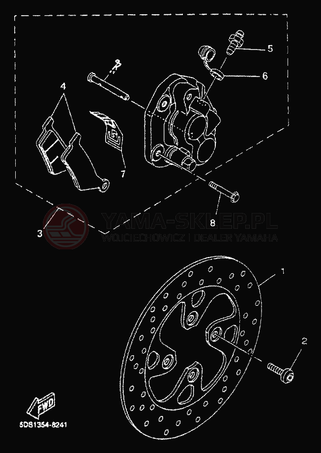 Schemat "Koło przód" do Yamaha MAJESTY