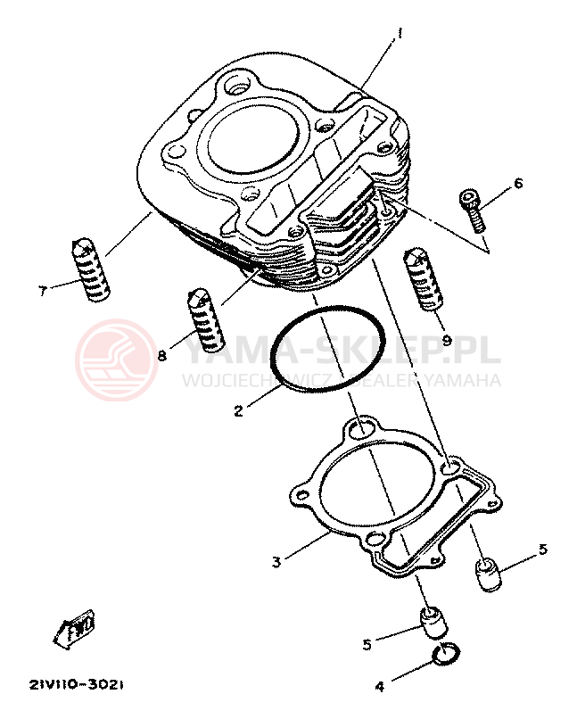 Schemat "cylinder" do Yamaha YFM200