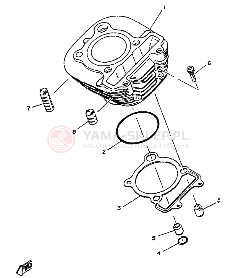 Schemat "cylinder" do Yamaha SR125
