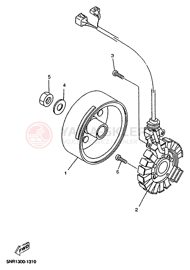 Schemat "alternator" do Yamaha MAJESTY