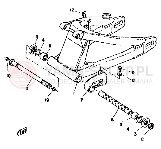 Schemat "wahacz" do Yamaha TZ350F