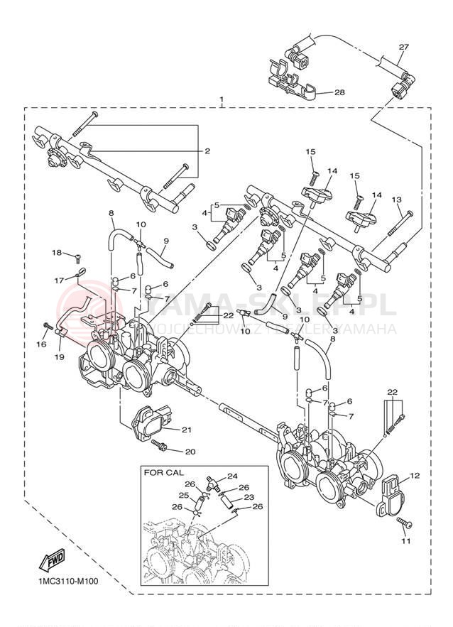 Schemat "Wtrysk paliwa" do Yamaha FJR1300A FJR13AECR/FJR13AER