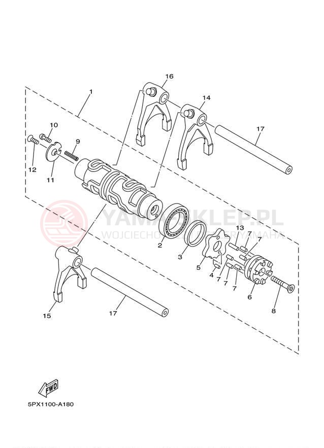 Schemat "Wodziki, automat" do Yamaha ROAD STAR S XV17ASEP/XV17ASECP