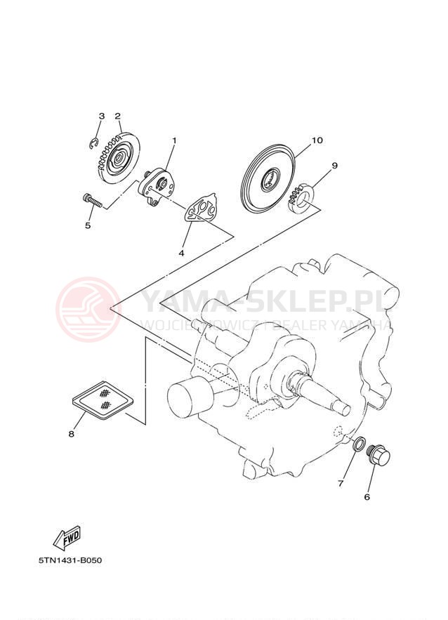 Schemat "Pompa olejowa" do Yamaha TTR110E TTR110EE