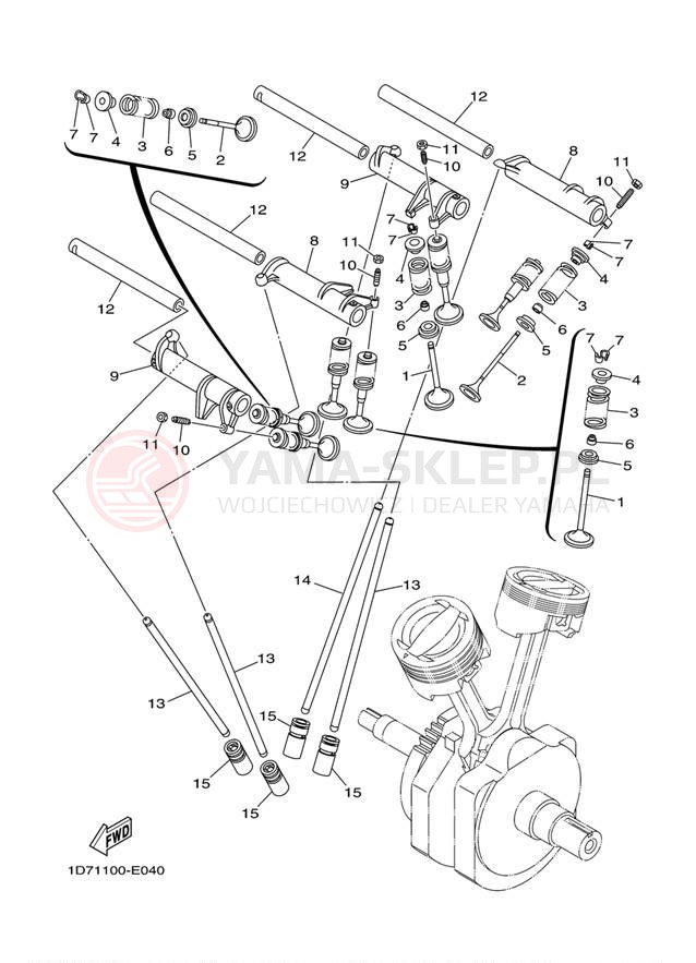 Schemat "zawory" do Yamaha RAIDER S XV19CSEL/XV19CSECL