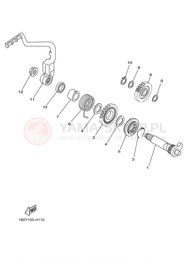Schemat "rozrusznik" do Yamaha TTR125LE TTR125LEE