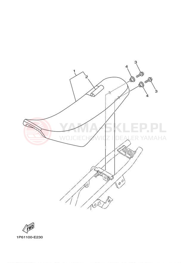 Schemat "siedzenie" do Yamaha TTR50E TTR50EE