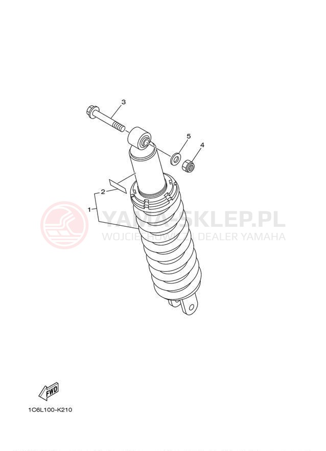 Schemat "zawieszenie tył" do Yamaha TTR230 TTR230E
