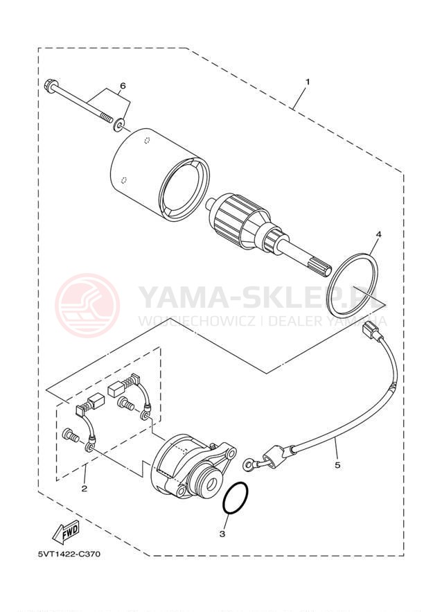 Schemat "rozrusznik" do Yamaha TTR110E TTR110EE