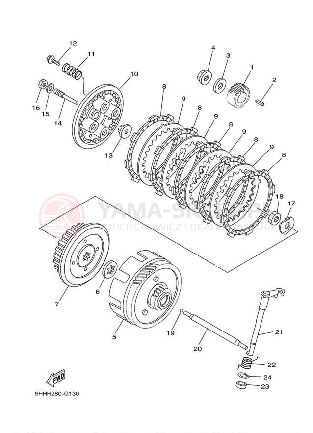 Schemat "sprzęgło" do Yamaha TTR125LE TTR125LEE