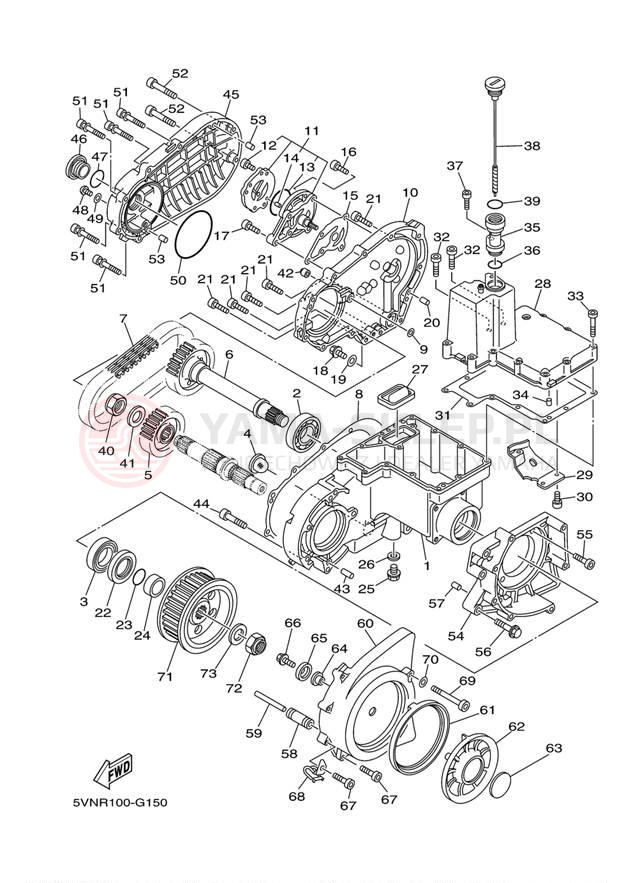 Schemat "Przeniesienie napędu" do Yamaha ROAD STAR S XV17ASEP/XV17ASECP