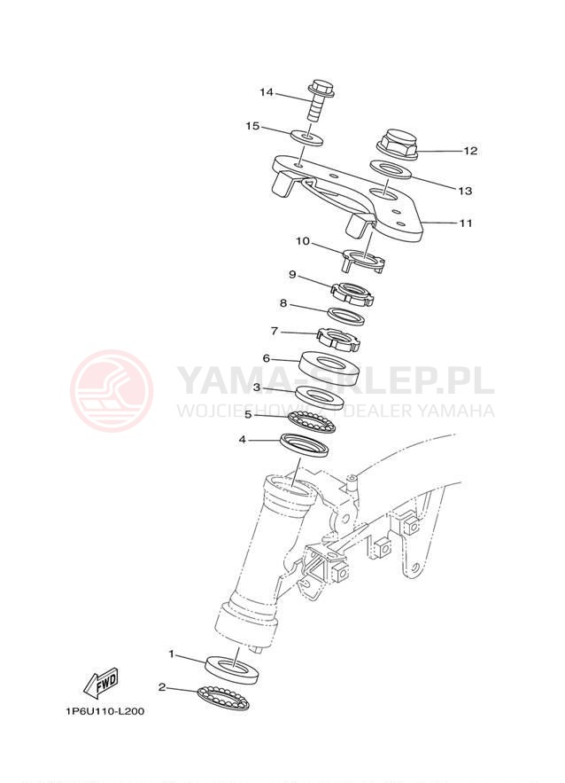 Schemat "Półki zawieszenia" do Yamaha TTR50E TTR50EB