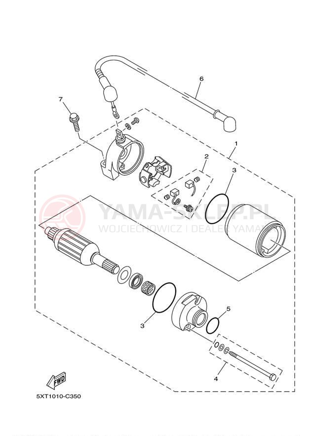 Schemat "rozrusznik" do Yamaha XT250 XT250YC/XT250Y
