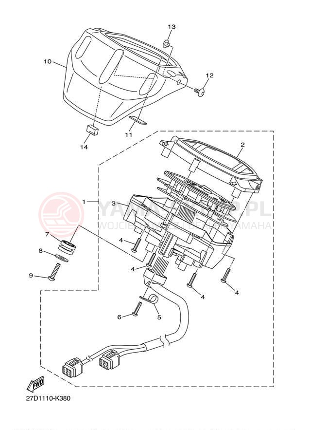 Schemat "licznik" do Yamaha STRYKER XVS13CBCB/XVS13CBB