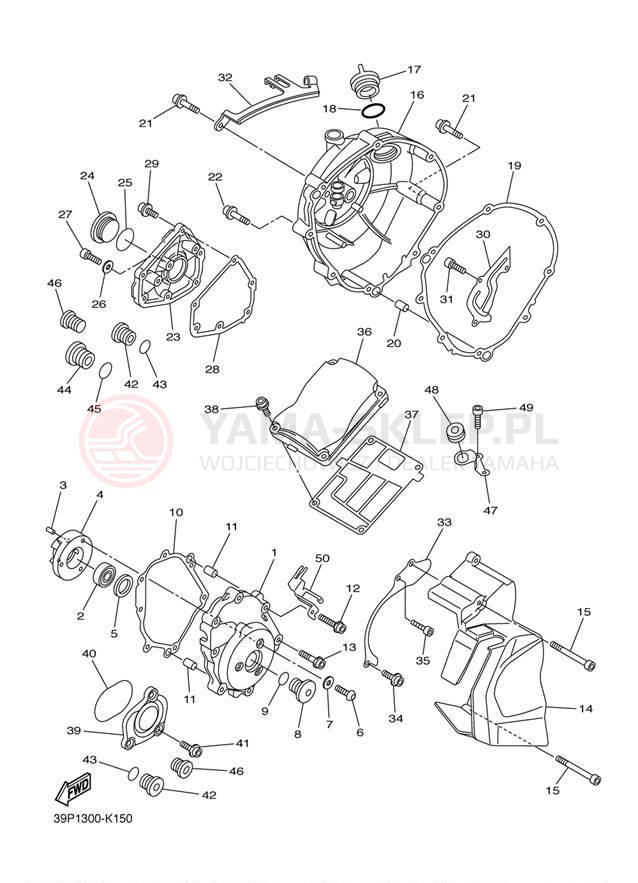 Schemat "Pokrywa silnika" do Yamaha FZ8 FZ8NDC/FZ8ND