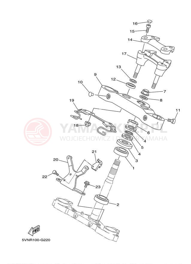 Schemat "Półki zawieszenia" do Yamaha ROAD STAR S XV17ASAB/XV17ASACB