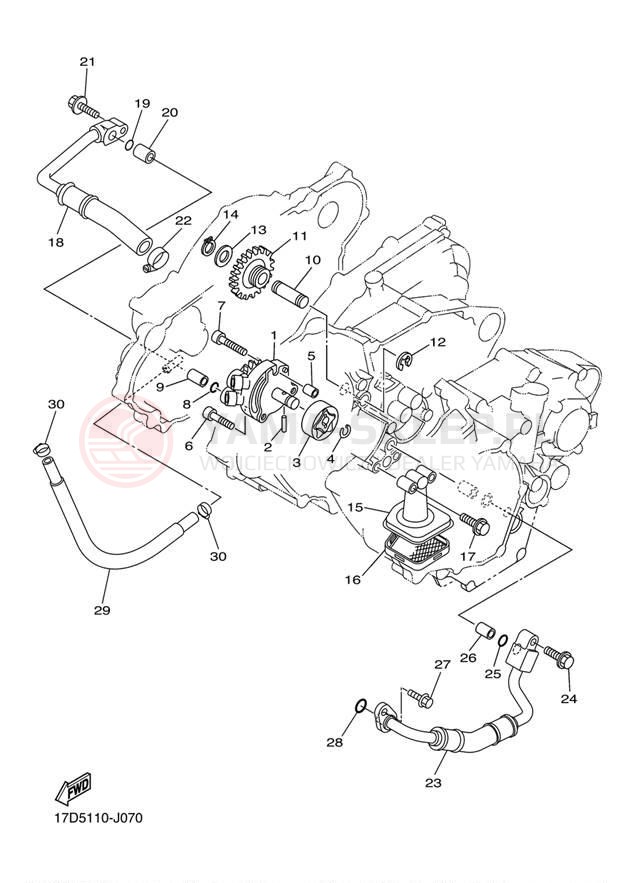 Schemat "Pompa olejowa" do Yamaha YZ250F YZ250FDW/YZ250FDL
