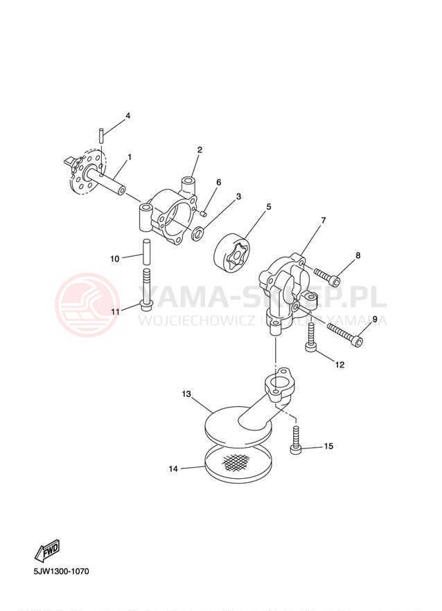Schemat "Pompa olejowa" do Yamaha FJR1300 FJR1300RC/FJR1300R