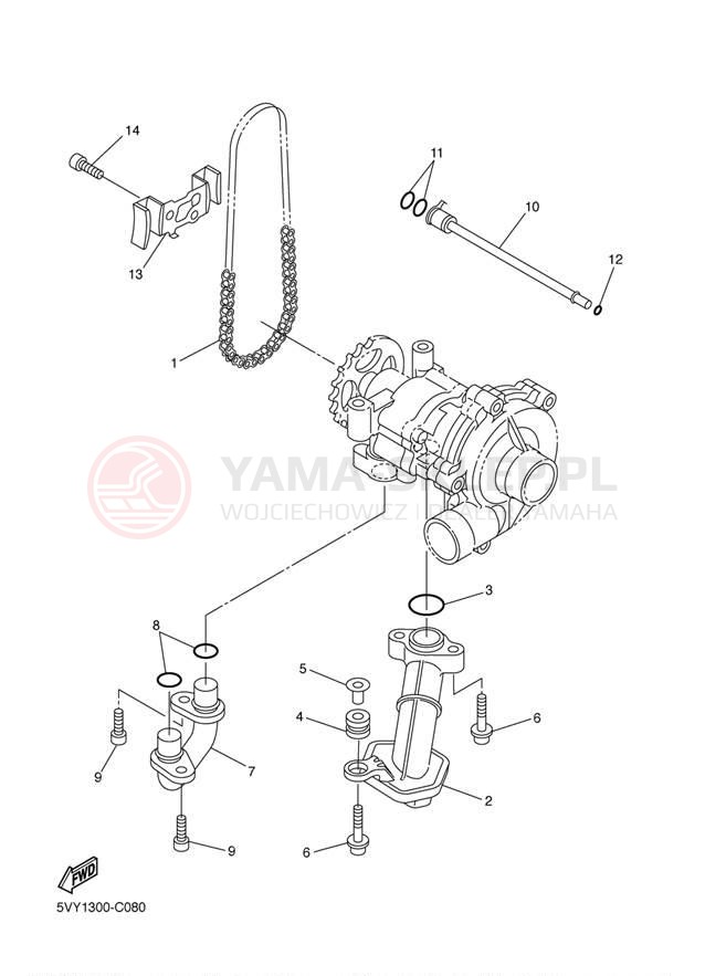 Schemat "Pompa olejowa" do Yamaha FZ8 FZ8NDC/FZ8ND