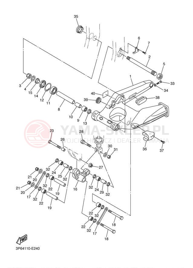 Schemat "wahacz" do Yamaha FJR1300A FJR13ABCL/FJR13ABL
