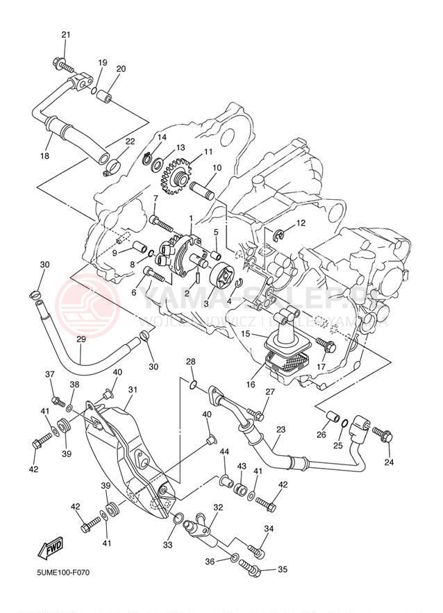 Schemat "Pompa olejowa" do Yamaha WR250F WR250FD