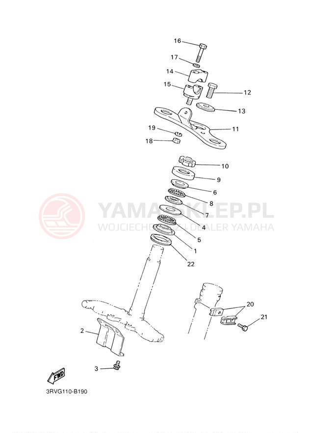 Schemat "Półki zawieszenia" do Yamaha PW80 PW80R