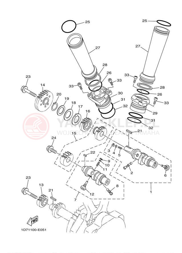 Schemat "Rozrząd - łańcuszek" do Yamaha RAIDER XV19CBCS/XV19CBS